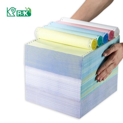 OEM Continuous Paper 1-6 Ply Computer Printing Form customized NCR carbonless paper sheet