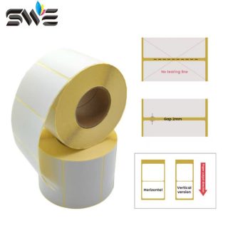 R&K custom color print barcode label roll sticker 38x25 58x40 58x60 60x40 self adhesive paper direct thermal label etiquetas.