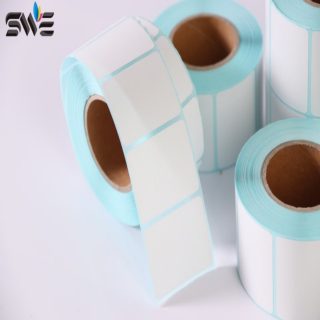 Recyclable Waterproof Adhesive Sticker 40*30mm Paper Label Sheet Blank Labels for Express Shipping