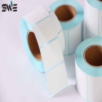 Recyclable Waterproof Adhesive Sticker 40*30mm Paper Label Sheet Blank Labels for Express Shipping