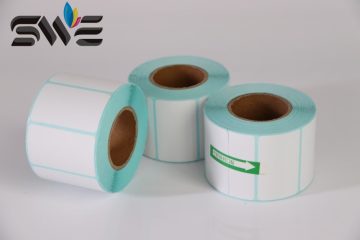 Custom 50x40 Direct Thermal Label Blank Or Printed Self Adhesive Paper Sticker White Barcode 800pcs Scale Label Roll