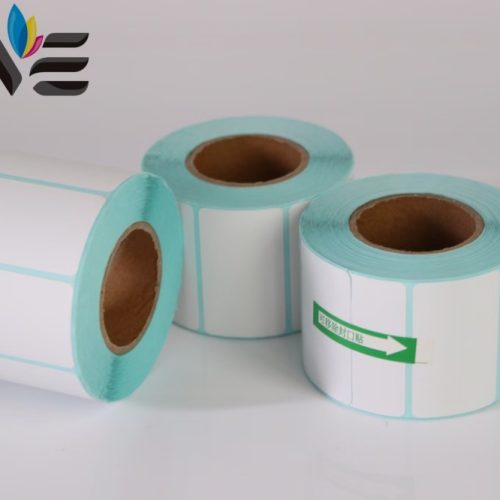 Custom 50x40 Direct Thermal Label Blank Or Printed Self Adhesive Paper Sticker White Barcode 800pcs Scale Label Roll