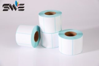 Factory Low Price Adhesive60*40mm Label Price Vinyl Paper QR Code BarCode Sticker Printing Roll Print Label
