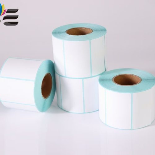 Factory Low Price Adhesive60*40mm Label Price Vinyl Paper QR Code BarCode Sticker Printing Roll Print Label
