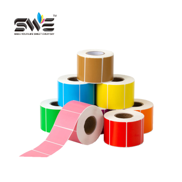 China Manufacturer Custom Self Adhesive Printing Logo Product Sticker  SWE Label paper Label Roll 100 150 80 70 60 50 40 30 20