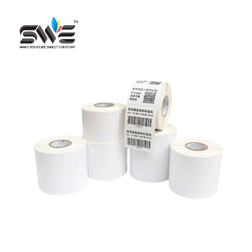 High Quality SWE Self-Adhesive Thermal Laber Roll Sticker Paper Single Double 20 30 40 50 60 70 80 100 Side Coated Vinyl for Promotion Supermarket Use