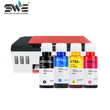 Factory Wholesale Printing Dye HP GT52 Ink Supplier Compatible SWE Refill Ink Sublimation Water Based Ink
