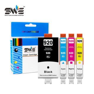 SWE High Quality 920 XL CB051A CB815A CB057A Color Ink Cartridge Compatible for HP HP920 Officejet 6000 6500 E709 Inkjet Printer